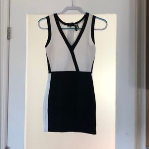 Marciano- Black and white bandage dress